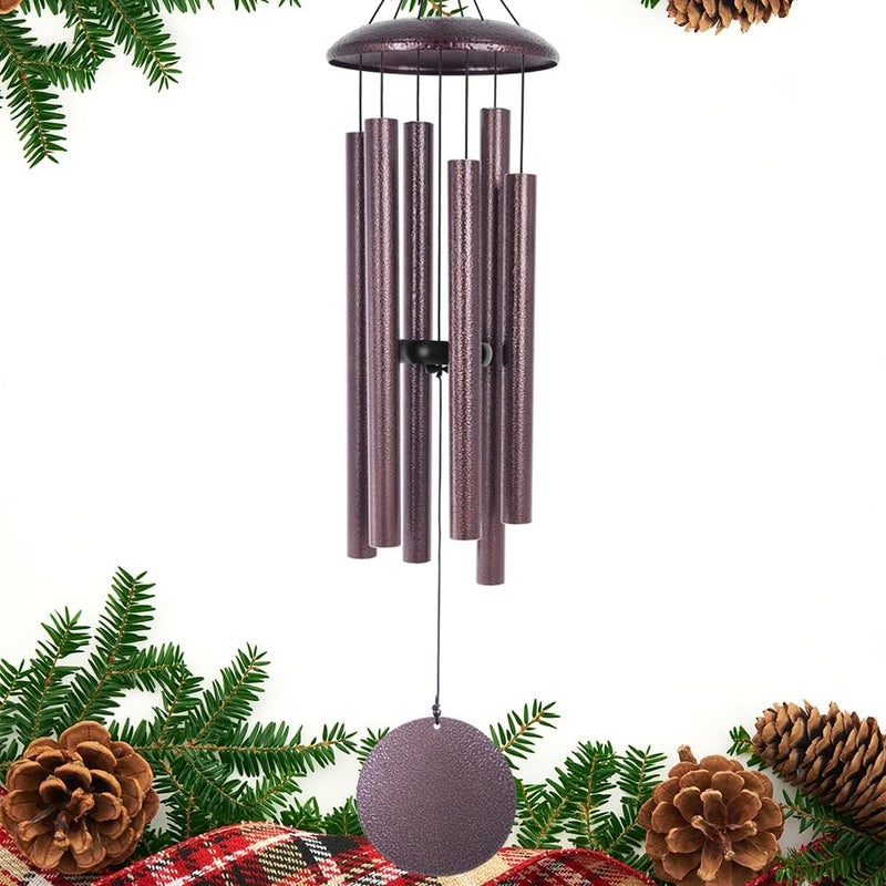 ASTARIN Wind Chimes Deep Tone, 36 Inch Large Metal Windchimes Outdoor Large Deep Tone with 6 Metal Tubes Deliver Soft Melody, Tuned WindChimes for Garden Balcony Patio and Home Décor. Bronze - Image 1